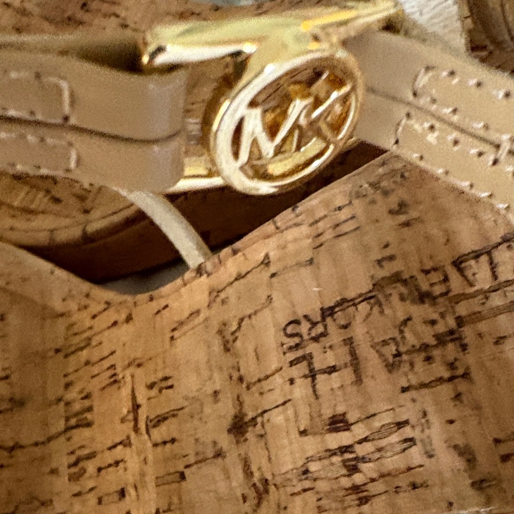 MICHAEL Michael Kors Beige Wedge Sandals - Picture 4 of 7